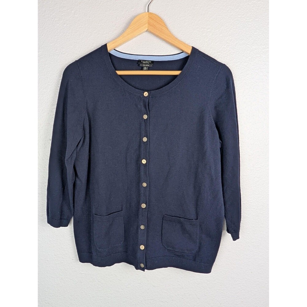 NWOT Talbots Sweater Plus XP Extra Petite Button Cardigan Pockets‎ Knit Classic